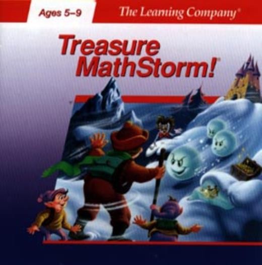 Treasure Mathstorm PC MAC CD learn real world math time money kids game! Age 5-9