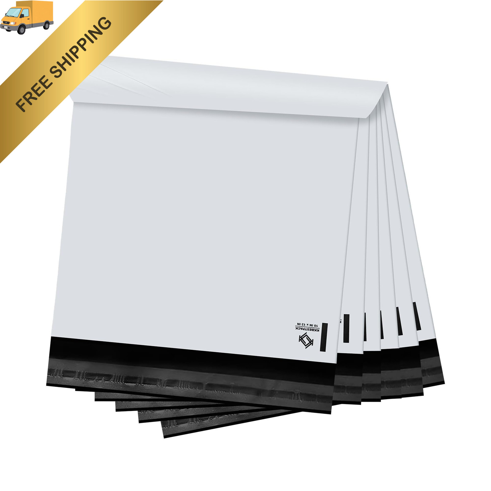 KKBESTPACK Poly Mailers Self Sealing Shipping 10" x 13" 1000pcs, White 