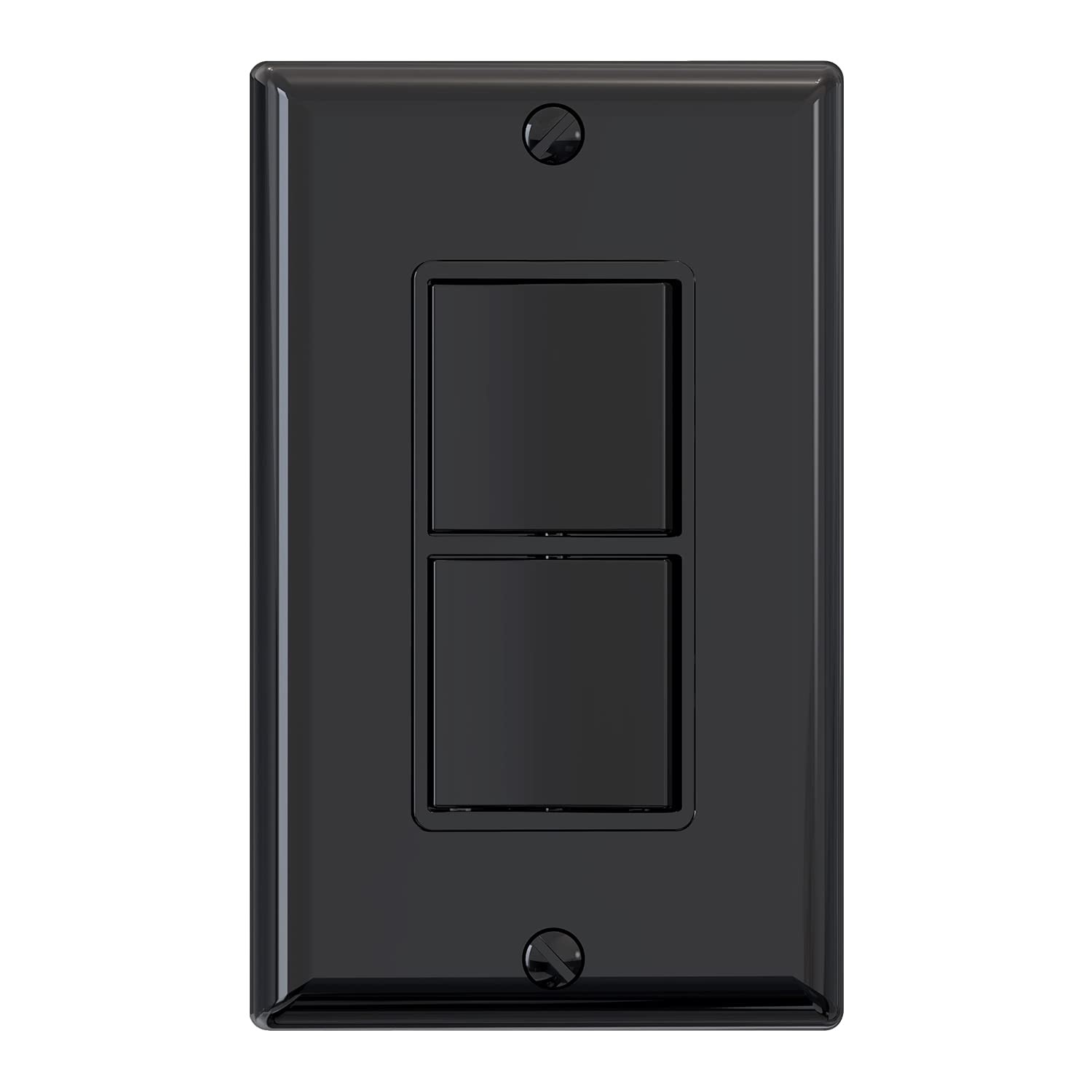 ELEGRP Decorator Double Rocker Light Switch, Two Single Pole Electrical Paddl...