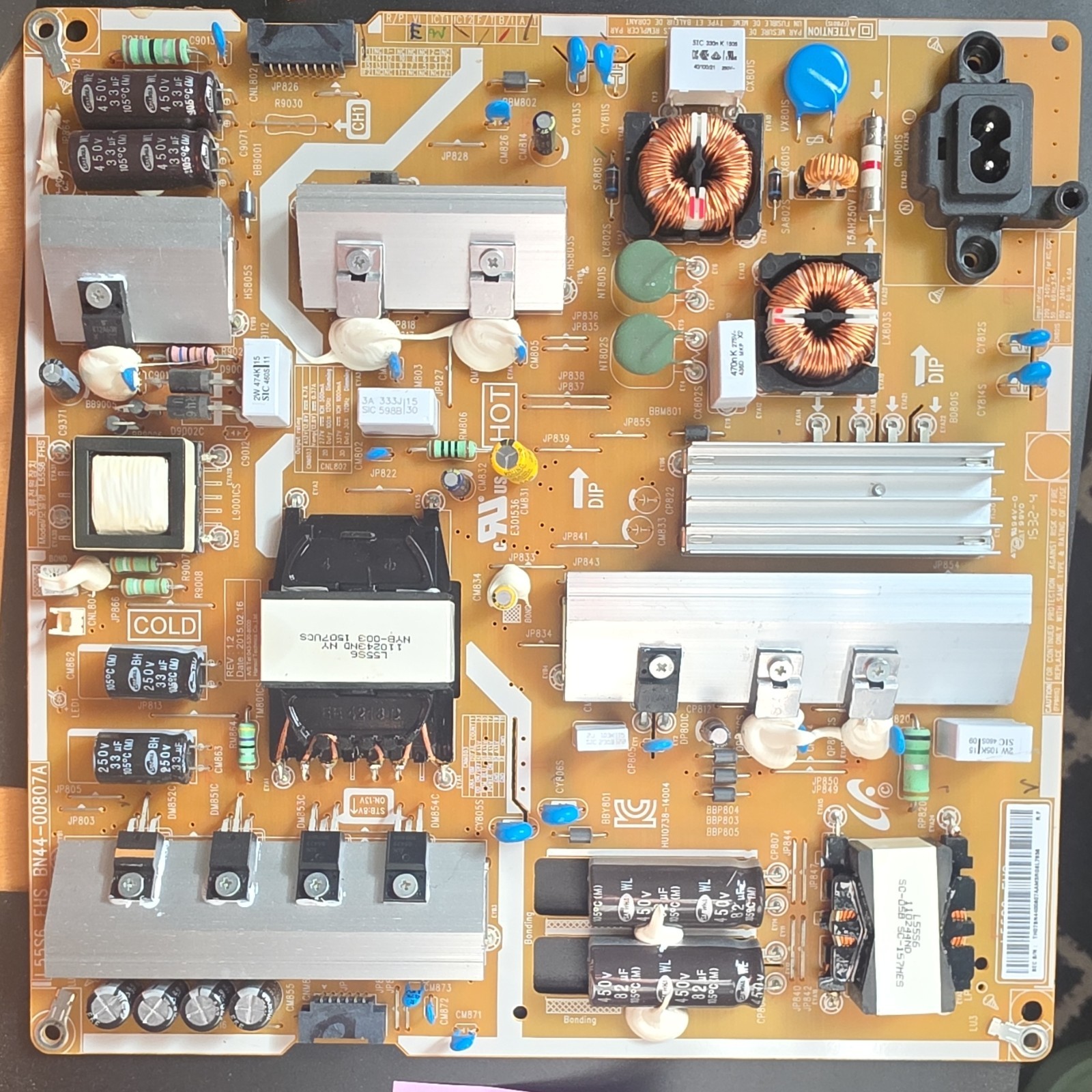 Samsung Power Supply Board BN44-00807A for L55S6 TV 2015