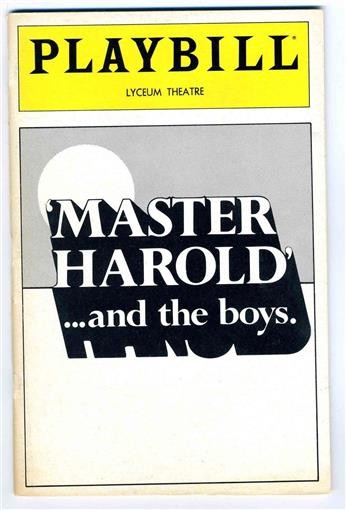 Playbill Master Harold and the Boys 1982 Danny Glover Zakes Mokae Lonny Price