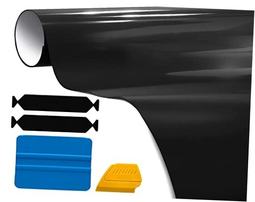 3M Automotive Vinyl Wrap Roll () 1ft x 5ft + Toolset Gloss Black