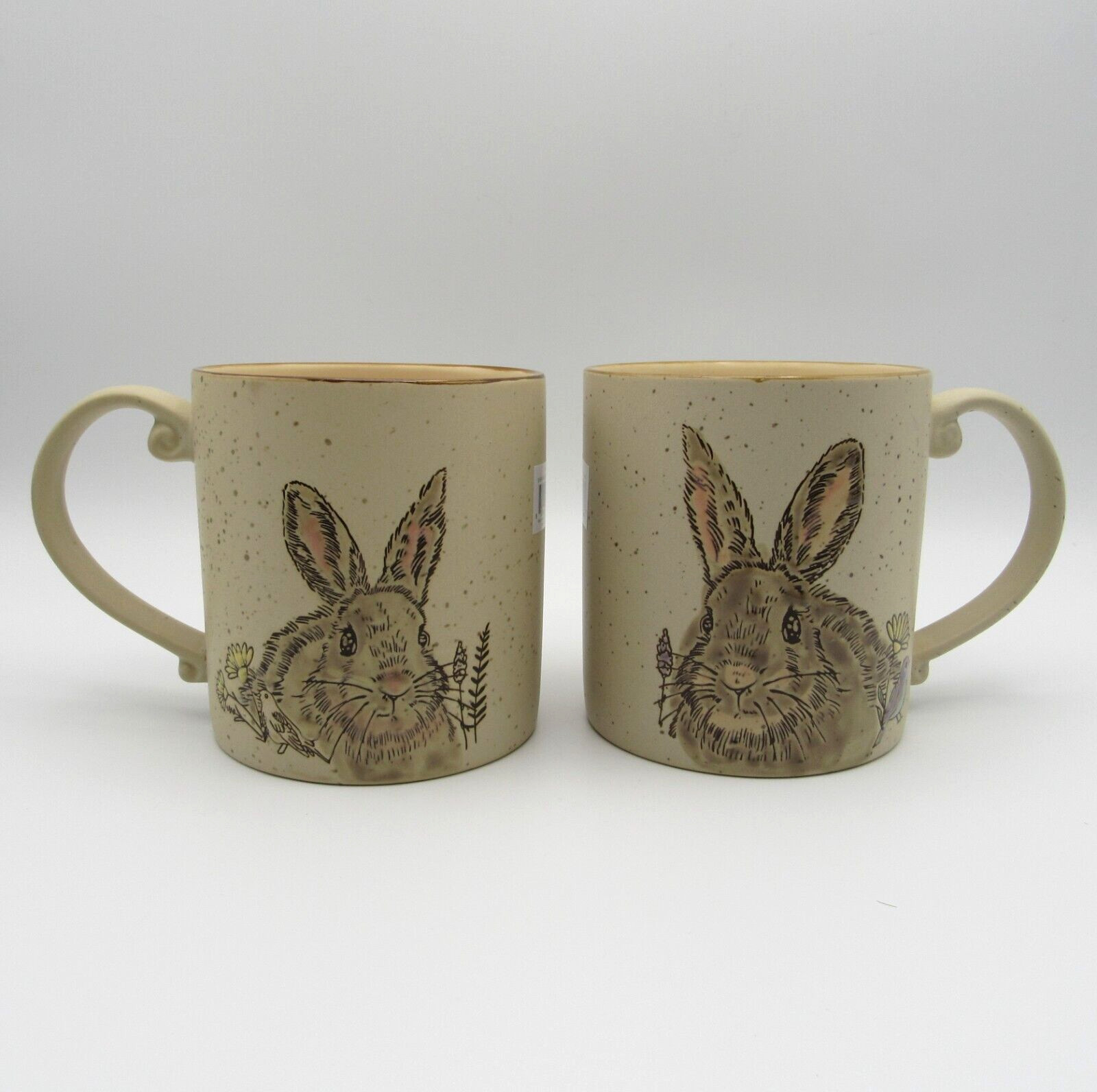 SPECTRUM DESIGNZ EASTER BUNNY 21 OZ MUG LOT OF 2 NEW