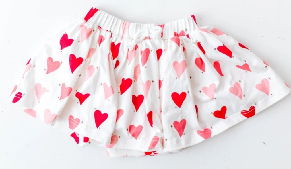 NWT Cheeky Plum Heart Skort Girl's Size 7