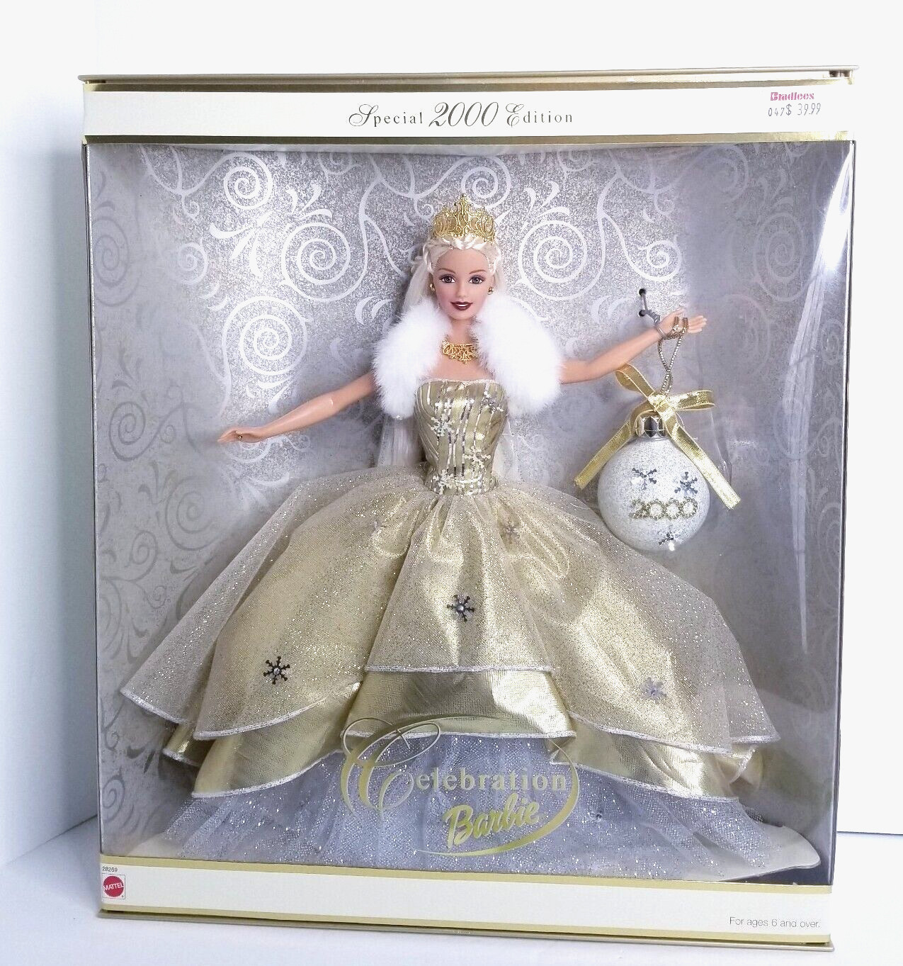 Celebration Barbie Special Edition 2000 New Years Holiday Doll 28269 Gold Dress