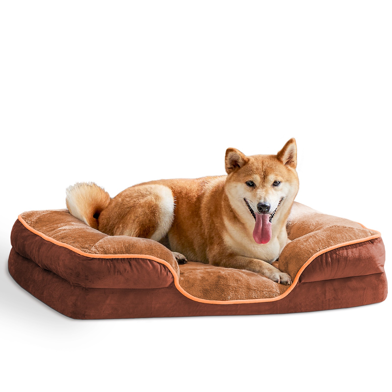 Memory Foam Pet Bed For Small Dogs & Cats With Washable Removable Cover Non-Slip