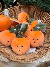 Jelly Fabulous Orange Bag Charm Cat New Soft CUTE Plush Stuffed Fruit Toy