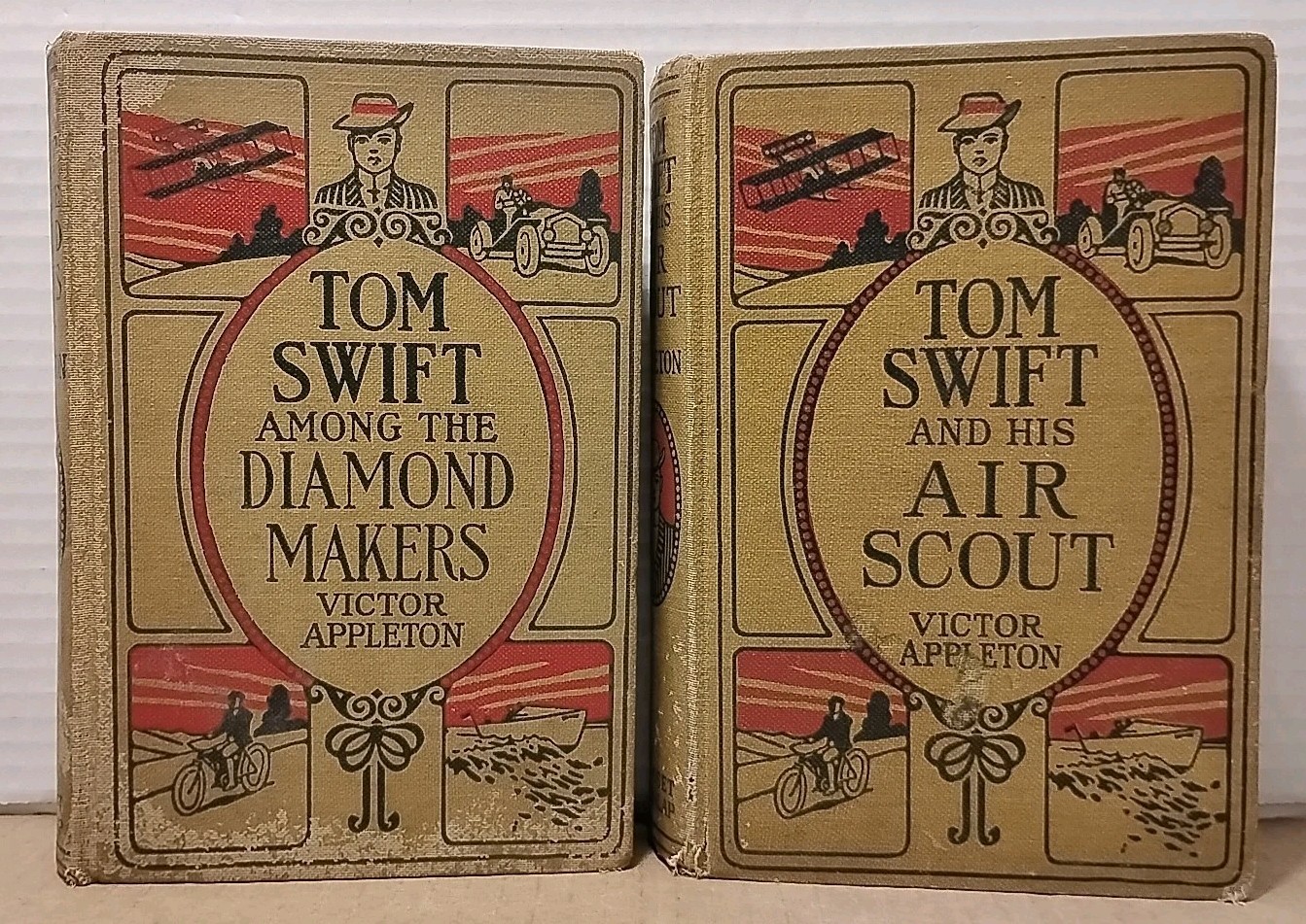 TOM SWIFT and His Air Scout & Among the Diamond Maker by Victor Appleton - 1910s