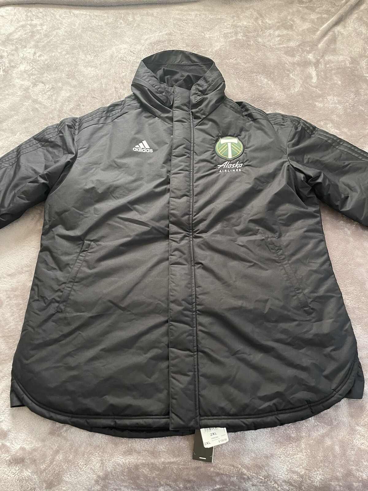 Adidas Official MLS Stadium Portland Timbers Team Parka Coat Men Sz XXL  BQ6594
