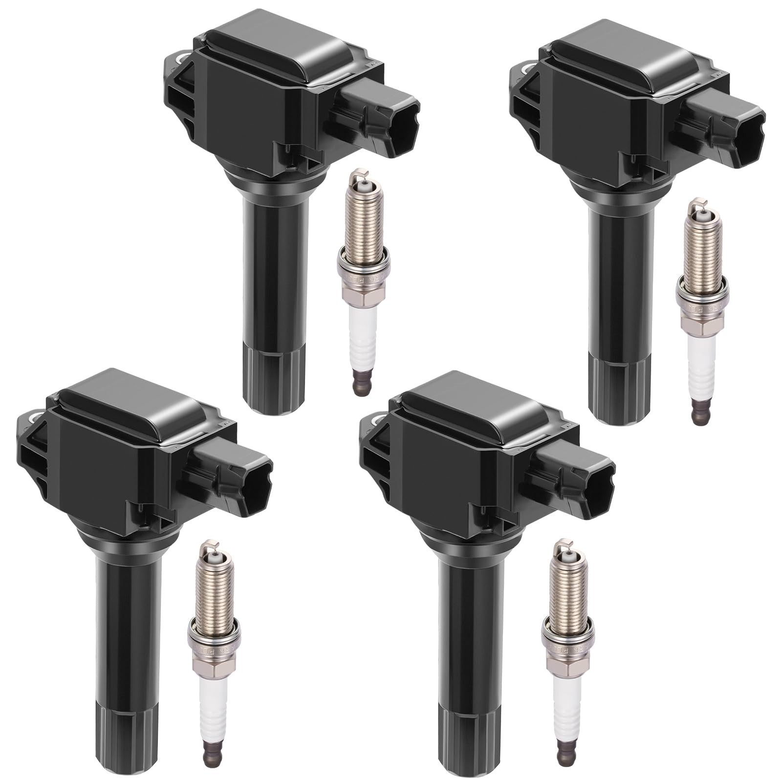 BDFHYK 4 Ignition Coil Pack UF747 and 4 Iridium Spark Plug 93501 Compatible w...