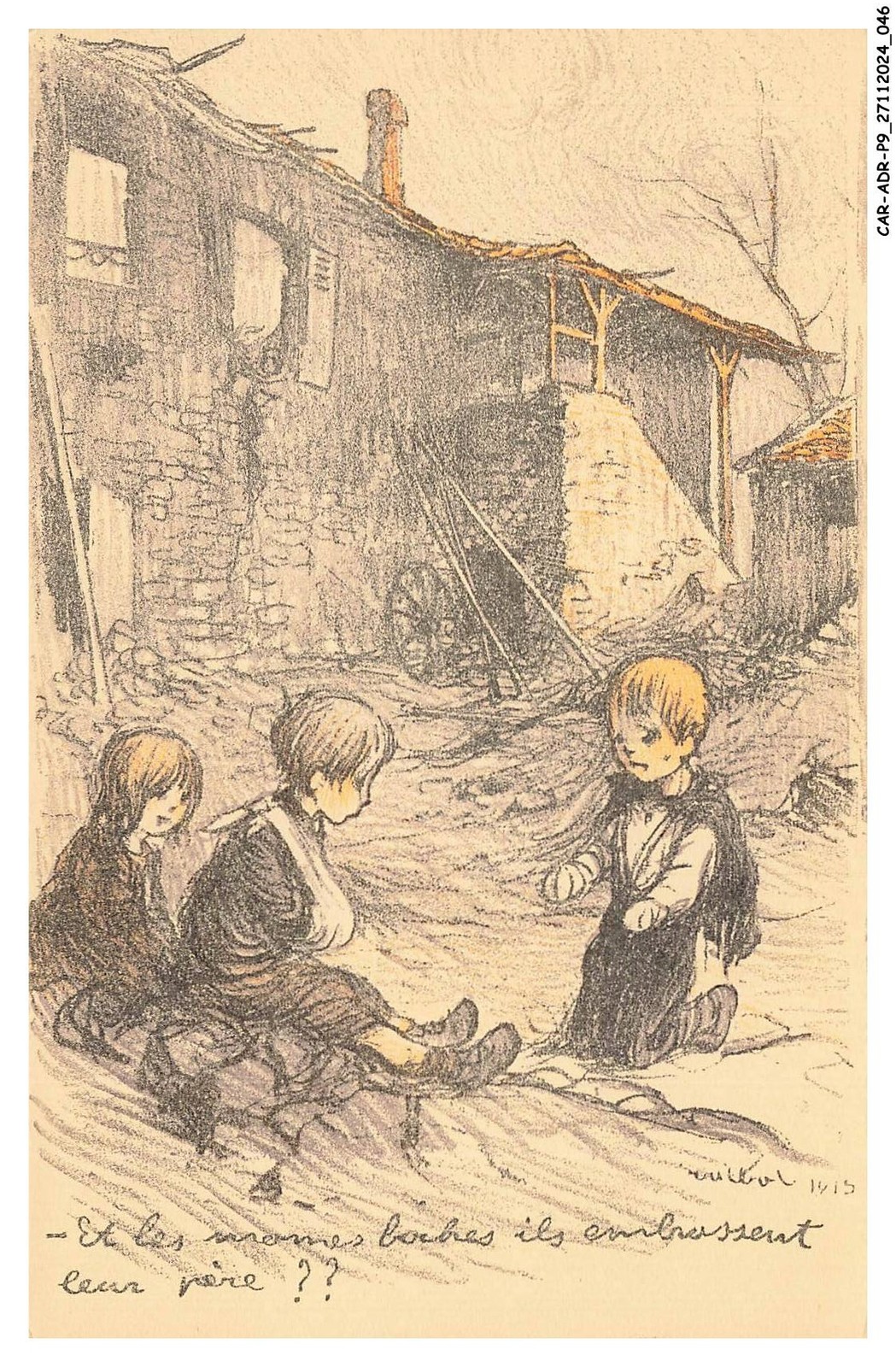 CAR-ADRP9-0452-ILLUSTRATEUR - Poulbot - They Kiss Their Father