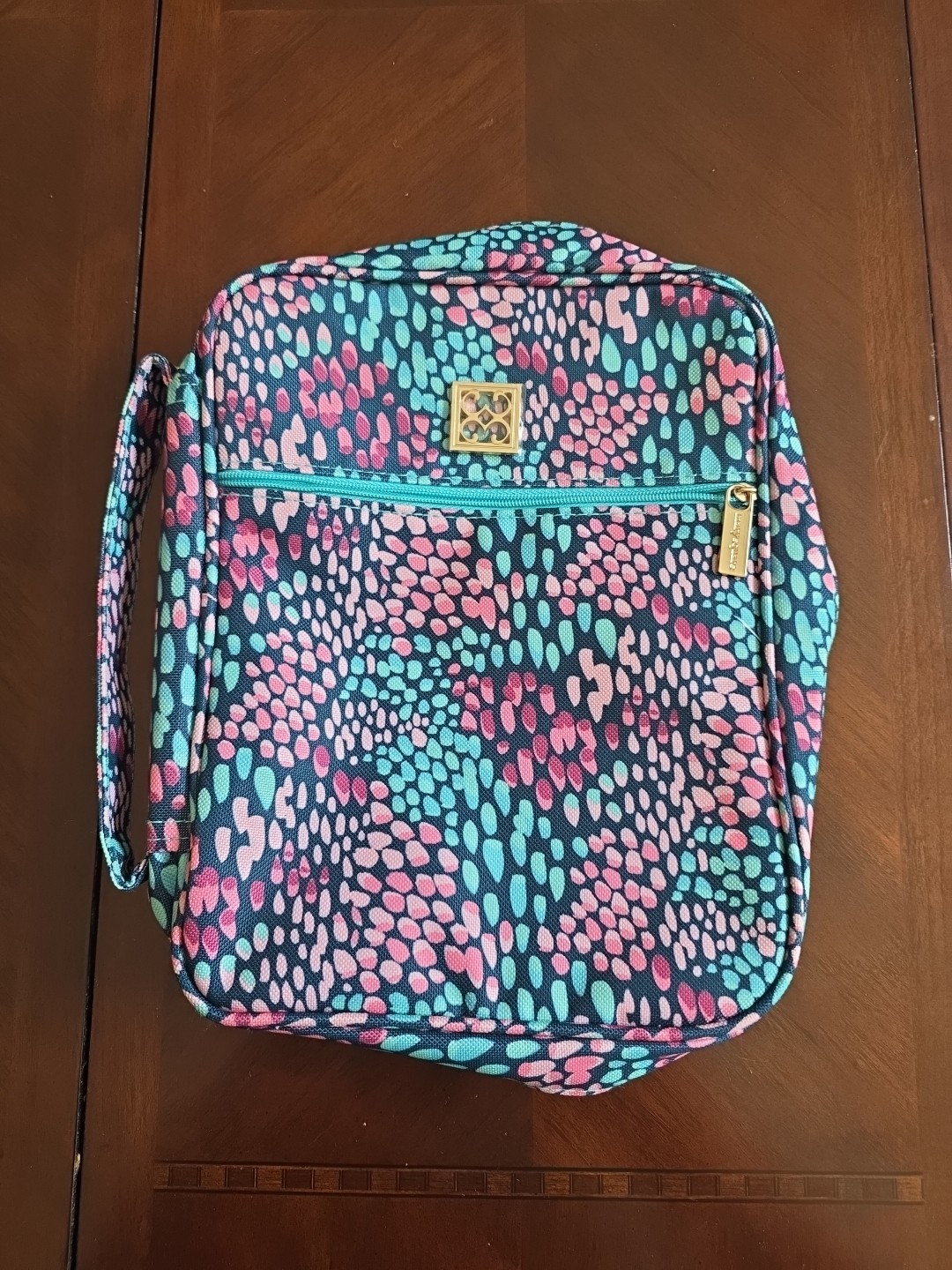 Mary Square  Pink Aqua Contemporary Design Bible Cover