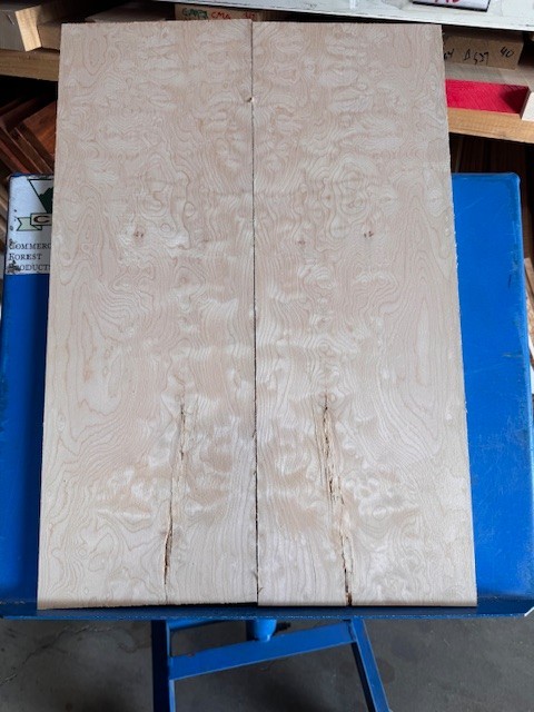 1/2"x 15"x22" Bookmatch Carve Top Thick Figured Maple Quilt Curly LP Bass Guitar