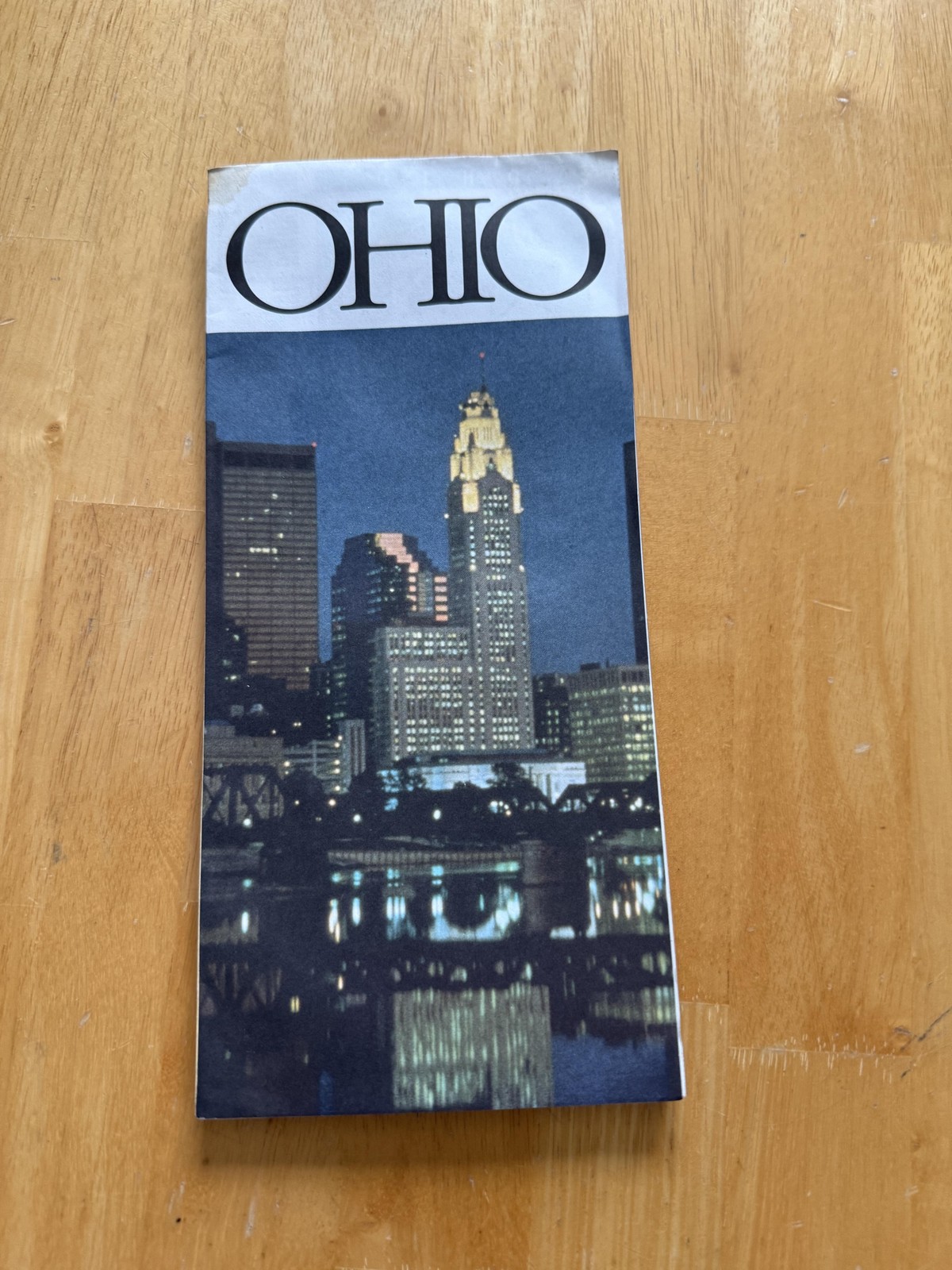 Vintage 1992-93 Ohio Official State Highway Map Travel Guide Folded USA Brochure