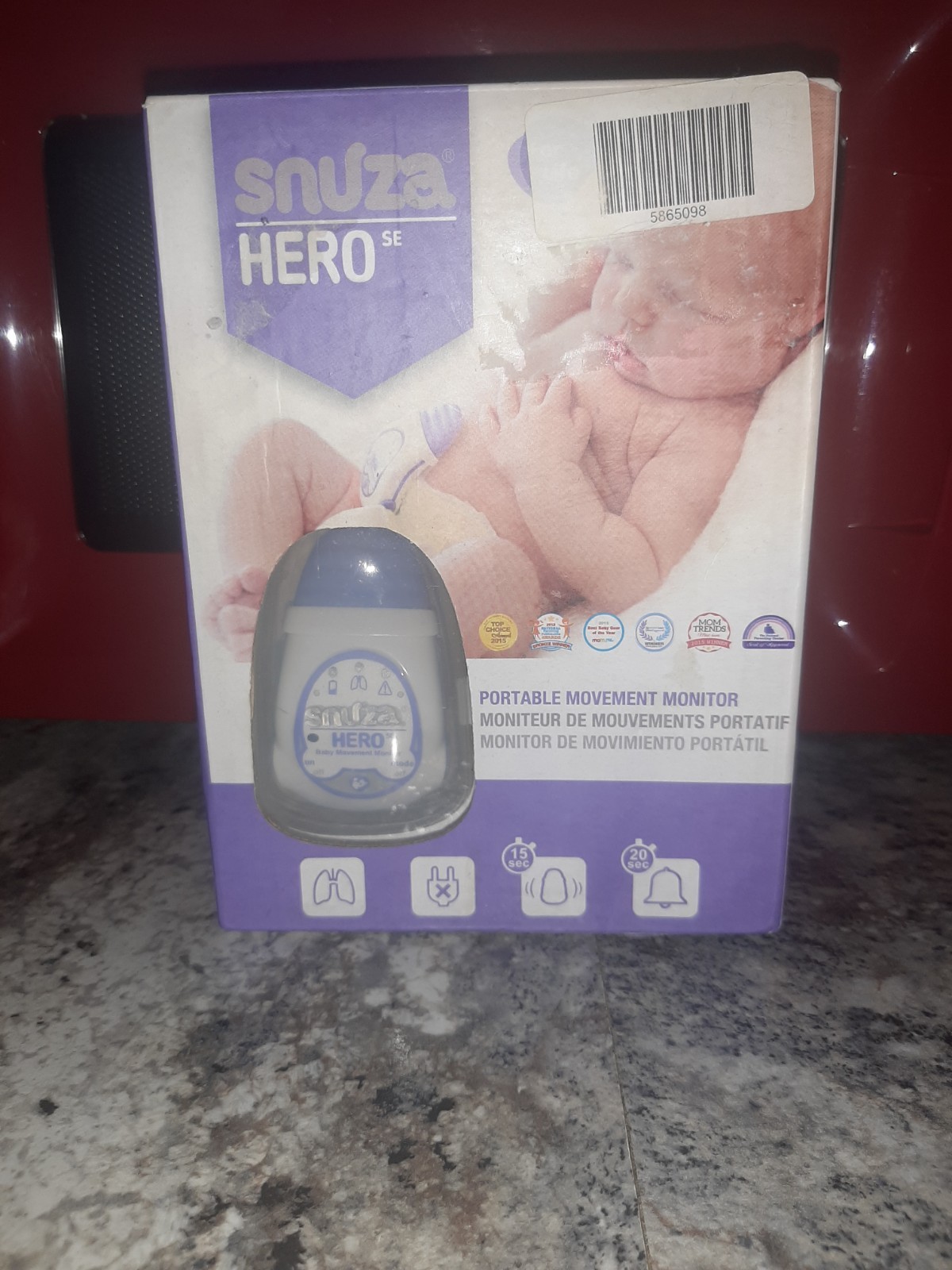 Snuza Hero SE Portable Baby Movement Monitor Wearable Alarm Vibration NEW