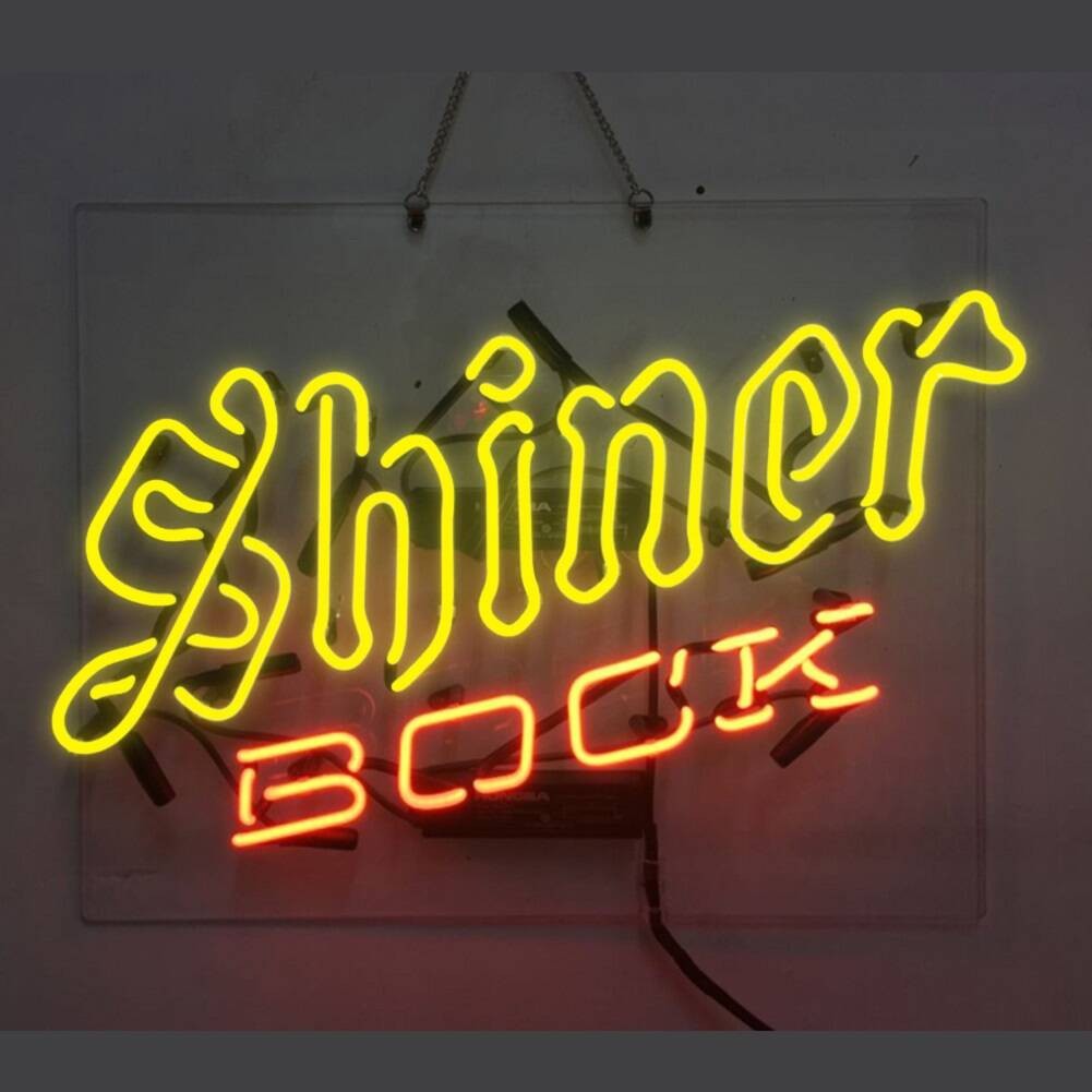 US STOCK Shiner Bock Beer Neon Sign 19"x15" Bar Man Cave Open Decor Gift