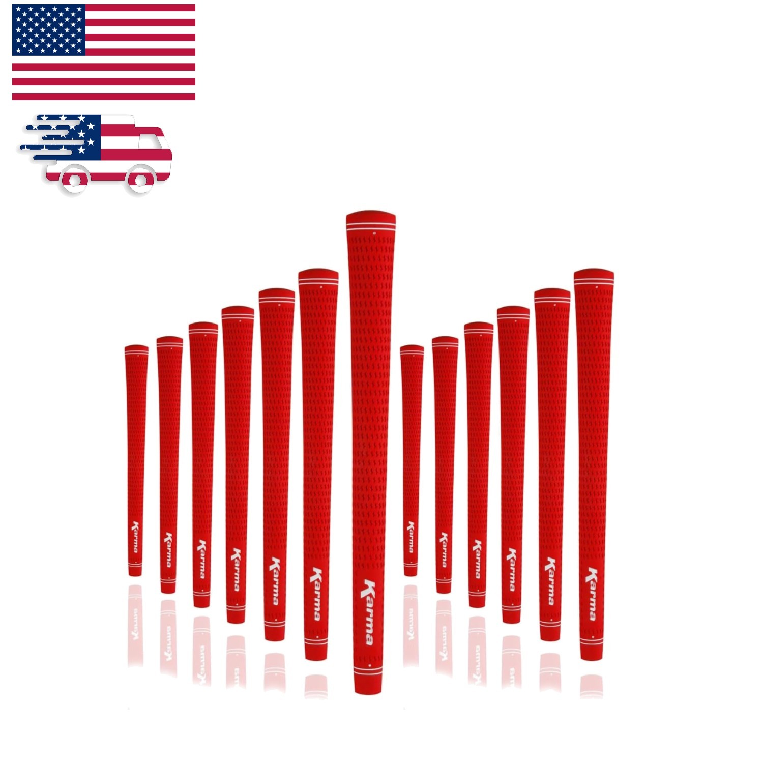 Superior Red Velour Golf Grips - Available in Multiple Sizes & 13 Pack Options