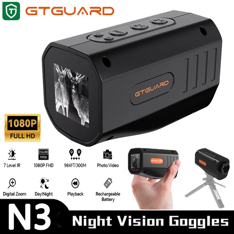 GTGUARD Night Vision Monocular Lightweigt Infrared Camera For Hunting Telescope