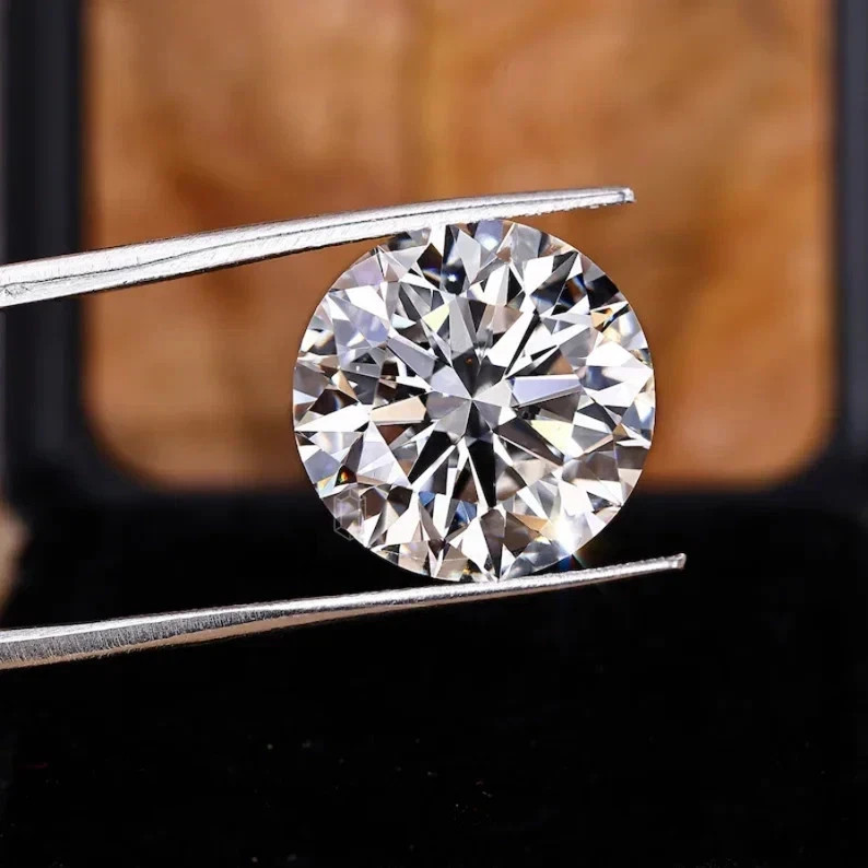 5 Ct D Color VVS1 Round Cut Lab Grown Diamond Certified Excellent