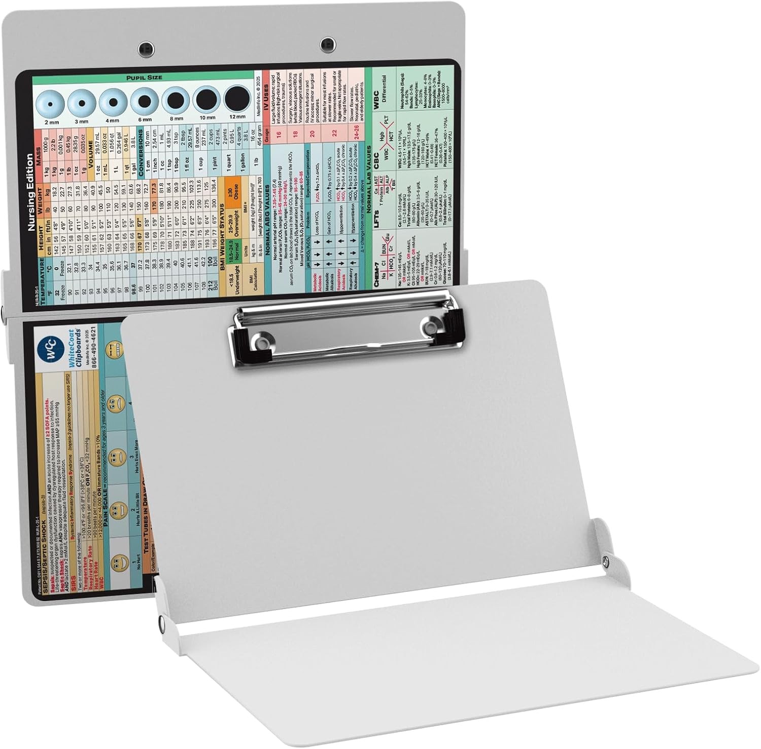Whitecoat Clipboard® White - Nursing Edition Bi-Fold