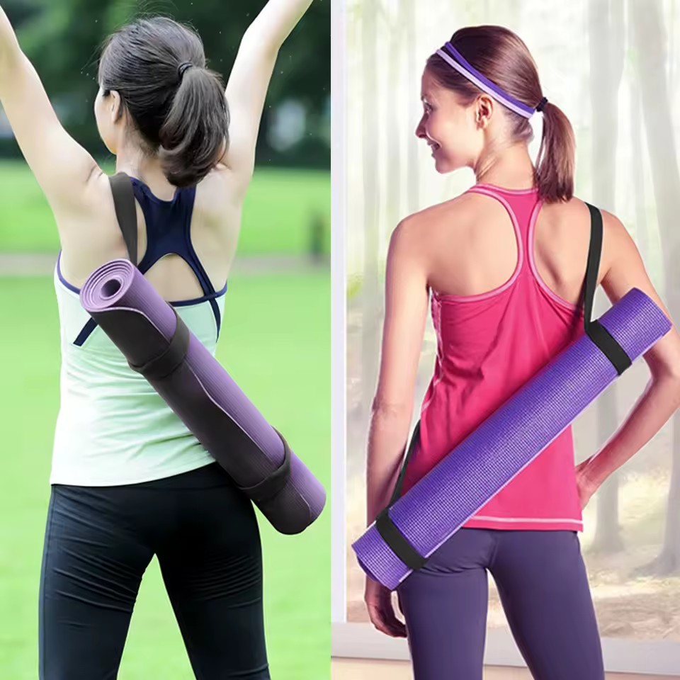 Adjustable Yoga Mat Carrier Strap Shoulder Sling Belt For Pilates Gym Exercise