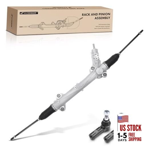  Power Steering Rack and Pinion & Outer Tie Rod End Kit Compatible with Dodge, 