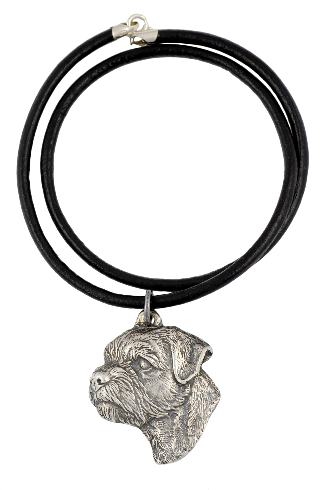 Border Terrier - Necklace With Dog, Silver-Plated Pendant for Hundefans, Only