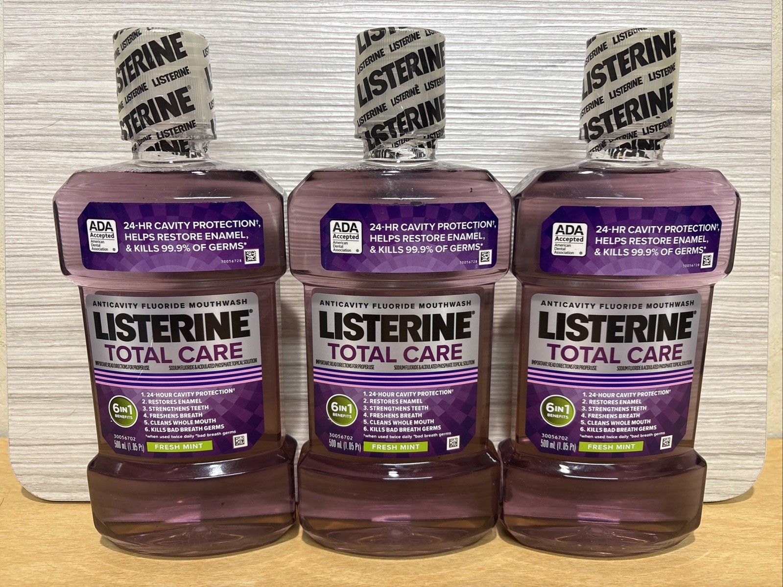 Listerine TOTAL CARE FRESH MINT Mouthwash Antiseptic 500 ml / 16.91 oz 3 PACK