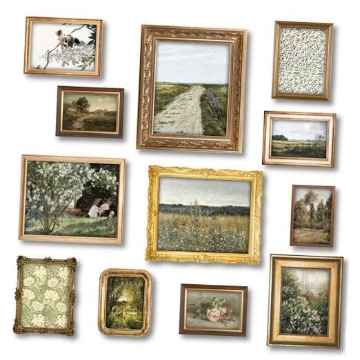  Vintage Wall Art Prints - Vintage Unframed French Country Landscape Gx8x10