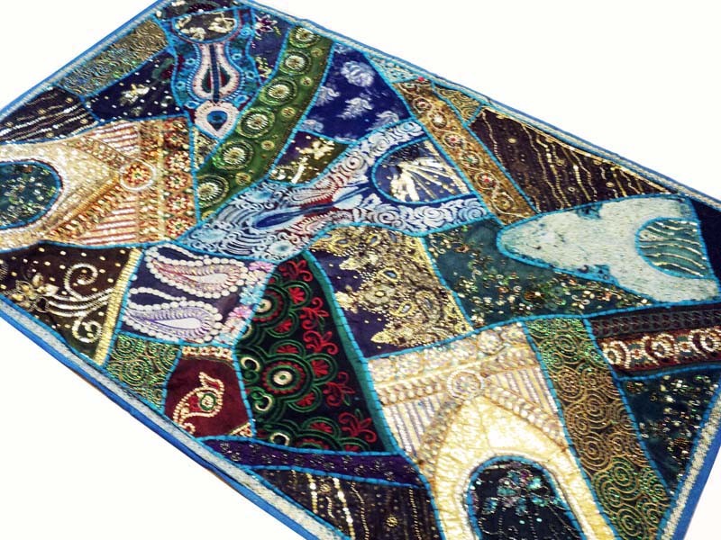 Gift For Girl Ind Patchwork bead Tapestry Wall Hanging Vintage Wall Art Tapestry