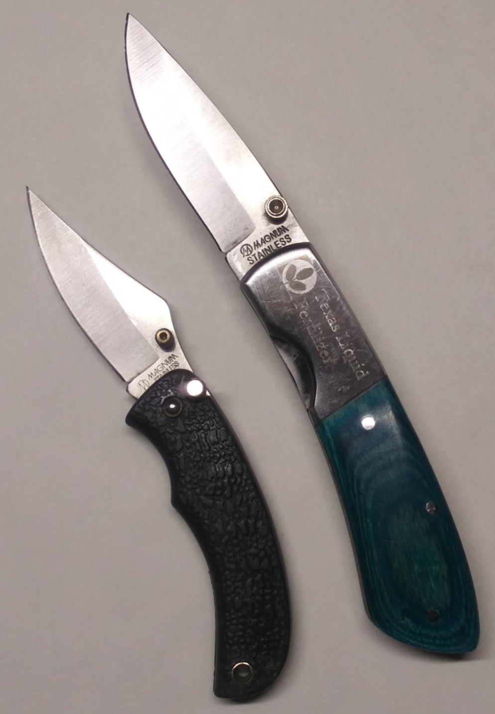 Vintage Knife Lot of 2 Magnum By Boker Folding Lockback Pocket Knives