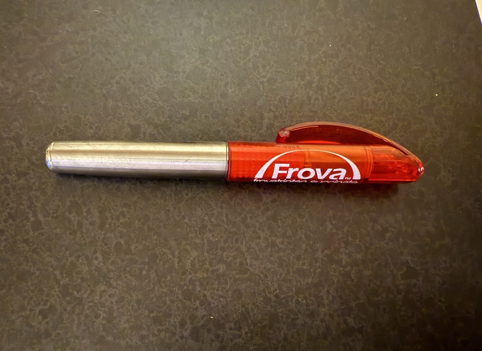 Red FROVA Metal Clad PEN Drug Rep Pharmaceutical Promo Medical Advertising