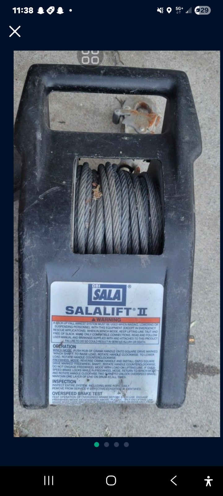 Salalift 2  Used  With Handle whinch Lift Equiptment