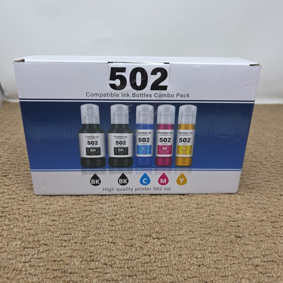 Epson 502 Compatible Ink Bottles Combo Pack 2 black, 1 blue, 1 magenta, 1 yellow
