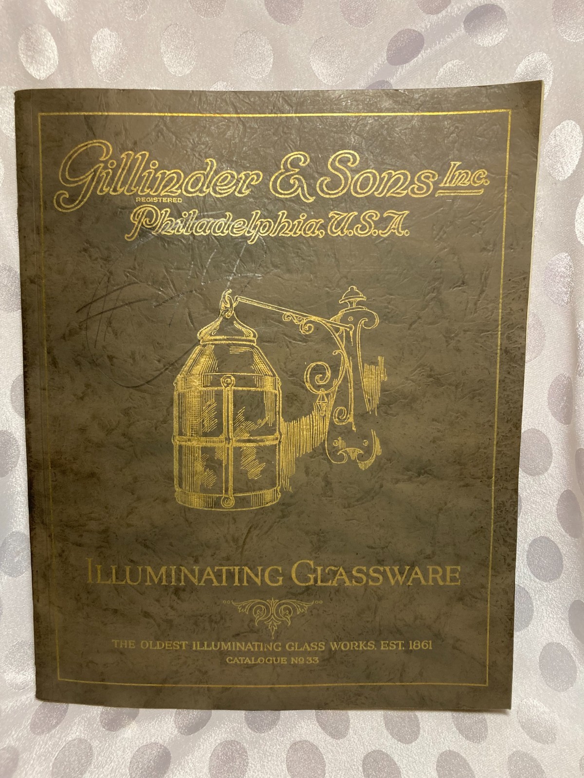 Rare Original Antique Gillinder & Sons Illuminating Glassware Lamp Shade Catalog