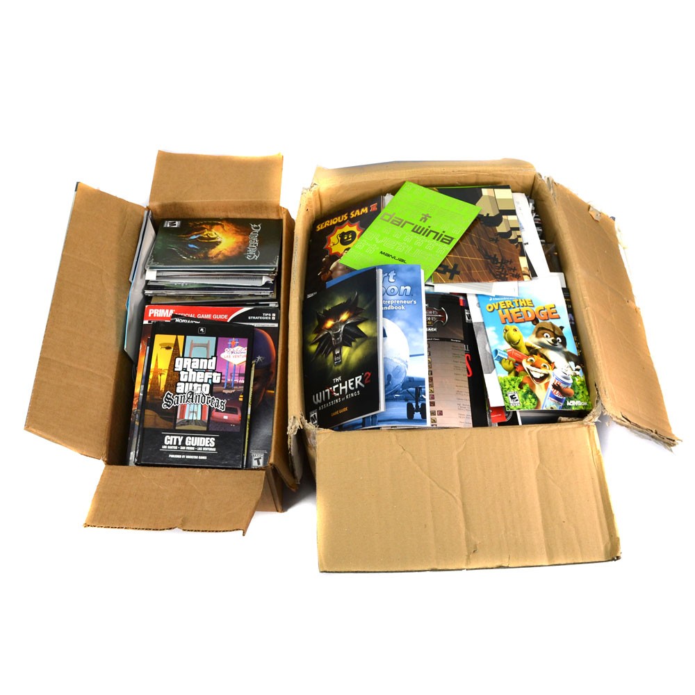 Lot of 250+ CD Video Game Manuals / Booklets Various Games NO BOXES NO GAMES