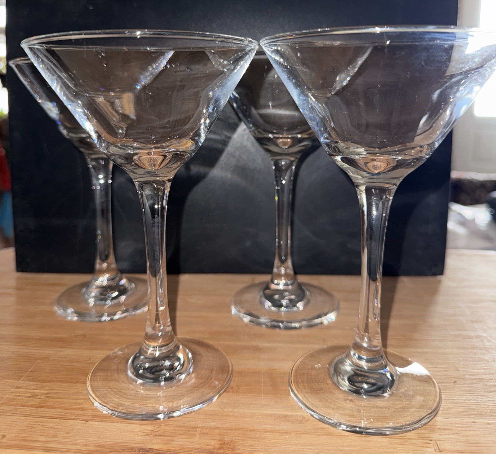 Martini Cocktail Glass Set 4 Ounce Clear Glass New NO Box