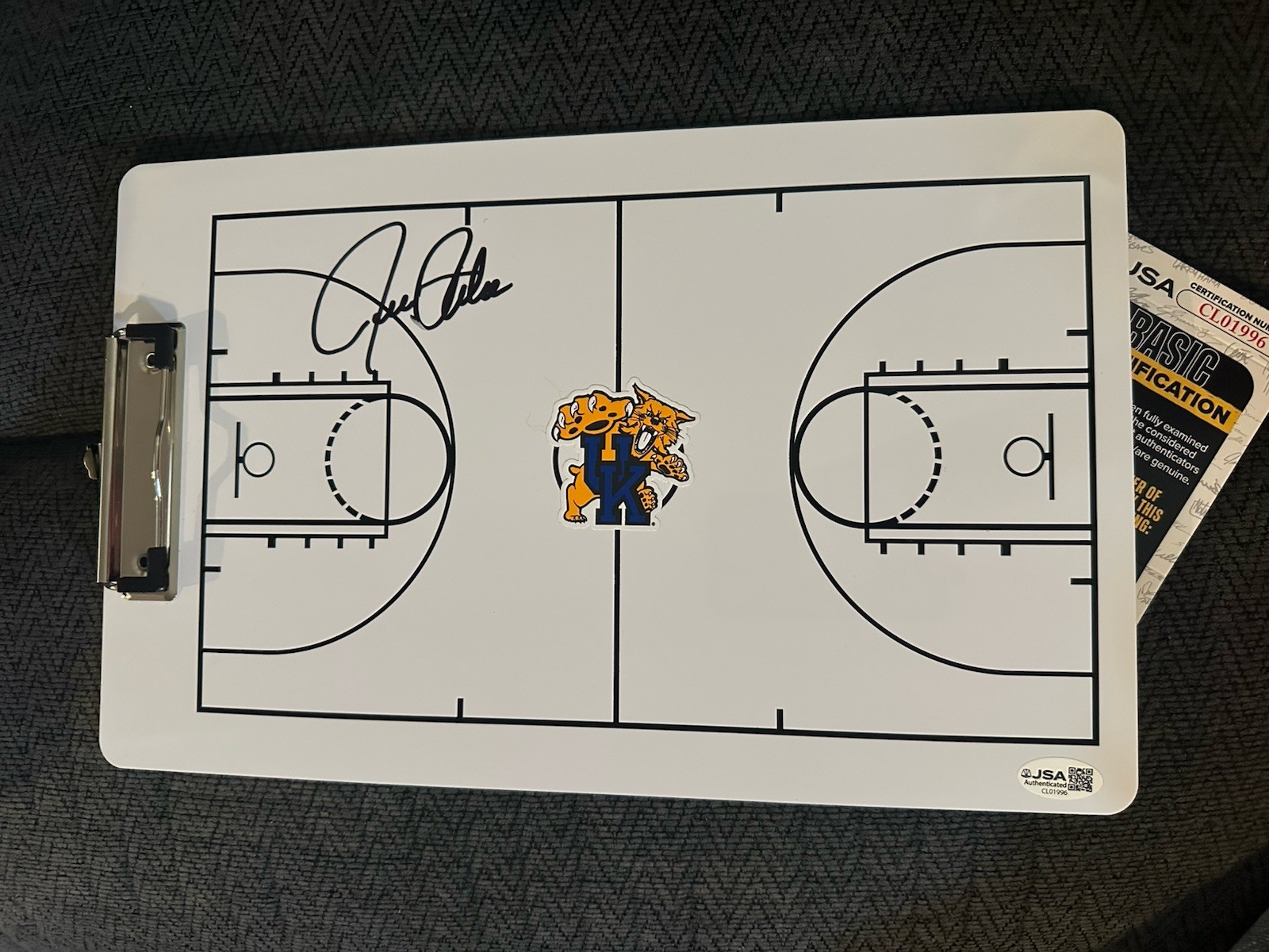 Coach Rick Pitino Signed Clip Board JSA Authentication COA Kentucky Wildcats