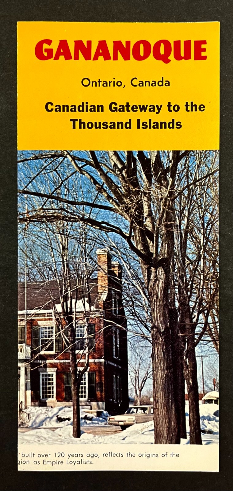 1970s Gananoque Ontario Canada Thousand Islands Gateway Vintage Travel Brochure