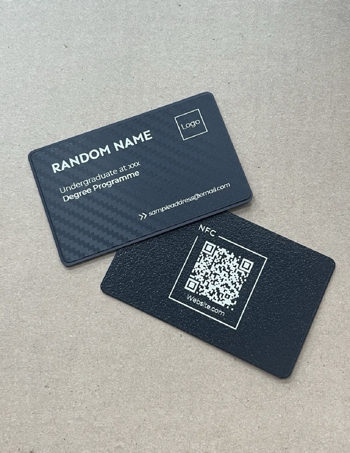Customizable NFC Business Card with QR Code