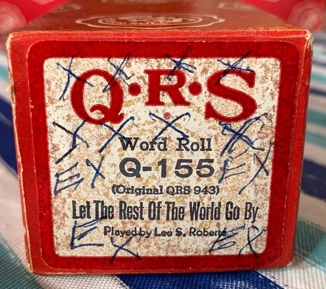 Vintage Q-R-S Player Piano Roll Q-155 Let The Rest Of The World Go By