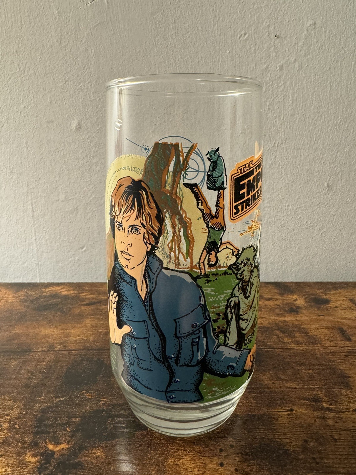 Vintage Star Wars The Empire Strikes Back Luke Skywalker Collector Glass