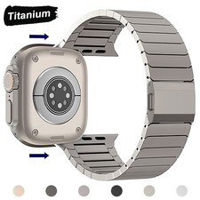 Titanium Strap For Apple Watch Ultra 3 2 Series 11 10 9 8 7 6 SE 5 Magnetic Band