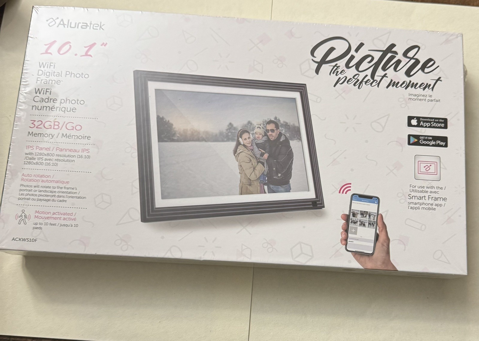 Aluratek 32gb 10" Black digital photo frame