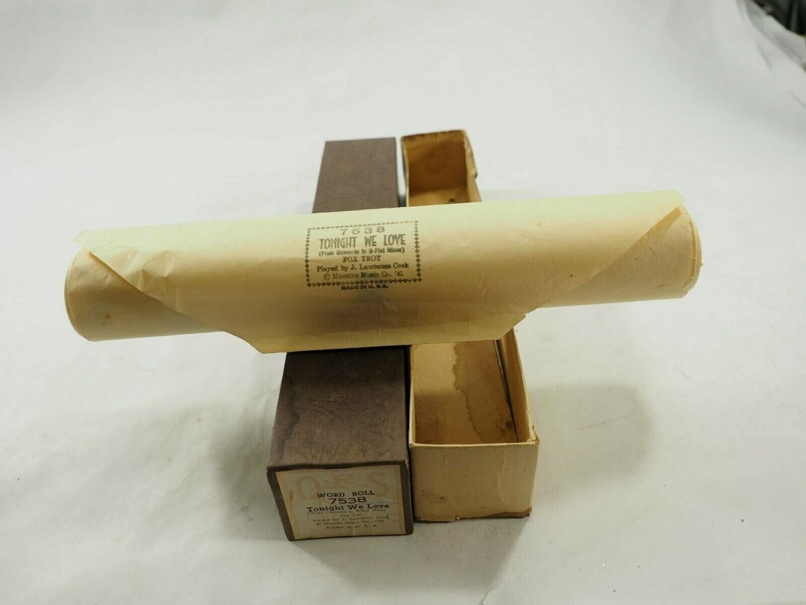 "Tonight We Love" Q.R.S. Piano Roll 7538