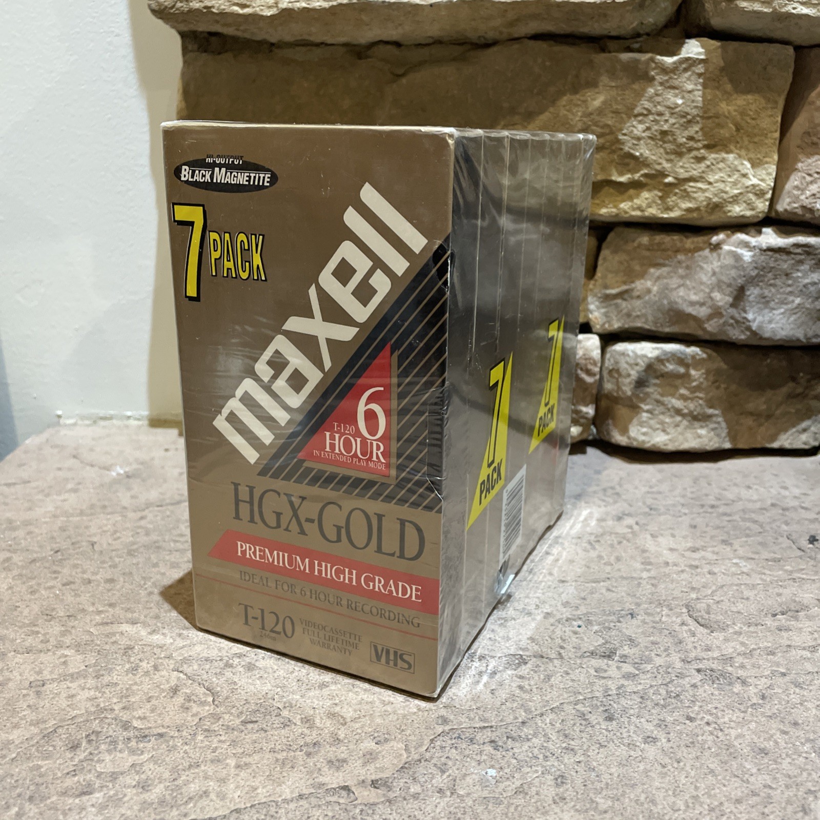 VHS Maxell HGX-Gold Premium High Grade T-120 7 Pack 6 Hour Recording Sealed NEW