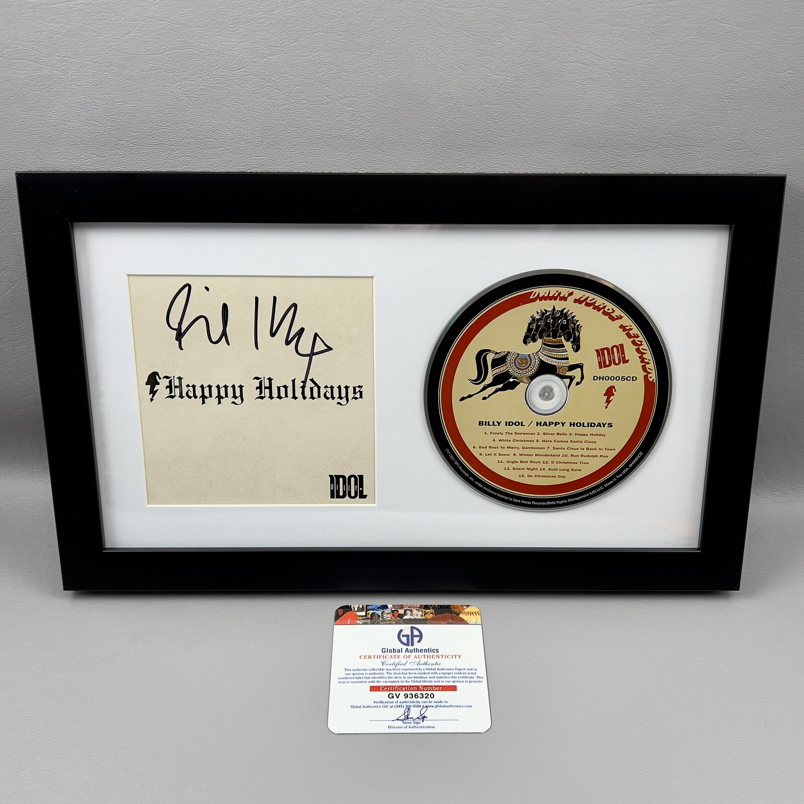 Billy Idol SIGNED Framed Happy Holidays CD Booklet With CD GV936320 Rebel Yell