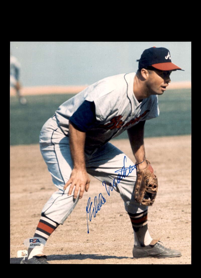 Eddie Mathews PSA DNA Autographed 8x10 Photo Signed Braves