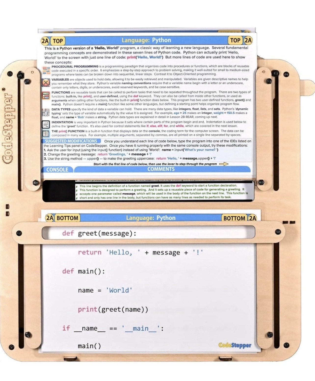 CodeStepper Screen-Free Python Programming & AI Learning Kit