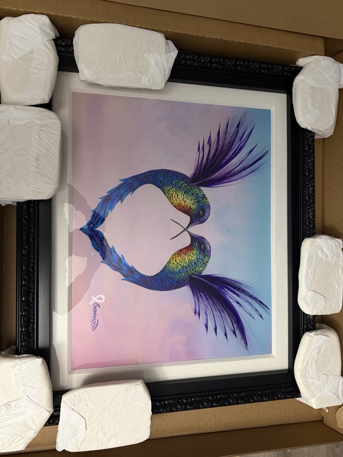 Michael Godard Wings of Hope Hand-Signed Unique Mixed Media Collage Framed Art